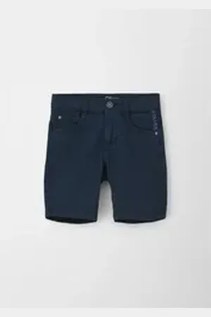 QS by s.Oliver Cargoshorts Bermuda-Jeans Brad / Slim Fit / Mid Rise / Slim Leg Garment Dye blau 110/REG