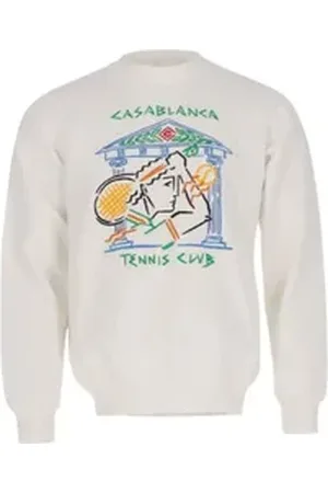 Casablanca Rundhalspullover Sweatshirt mit buntem Logoprint bunt|weiß L