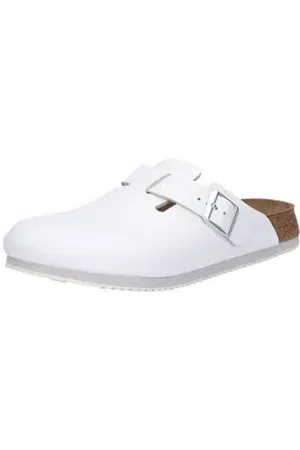 Birkenstock Professional Boston SL Pantolette weiß schmale Weite Sandale weiß 37 EU