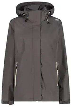 CMP Regenjacke Woman Jacket Zip Hood with Ventilation mit abnehmbarer Kapuze grau 40