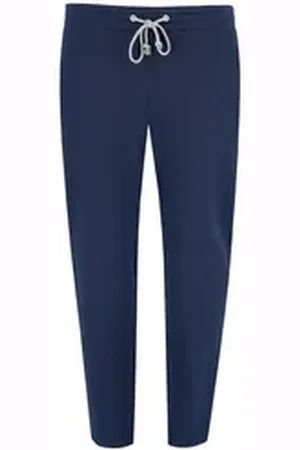 HAJO Jogginghose Herren Jogginghose Baumwolle blau XL