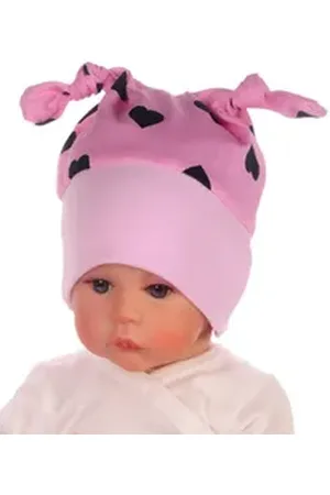 La Bortini Erstlingsmütze Baby Mütze Knotenmütze für Neugeborene neutral 34 bis 43 leicht, weich, elastisch, 34 35 36 37 38 39 40 41 42 43 44 rosa 34-38cmKU