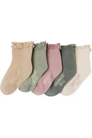 Vertbaudet Socken 5er-Pack Mädchen Baby Socken 5er-Pack beige|grün 23/26