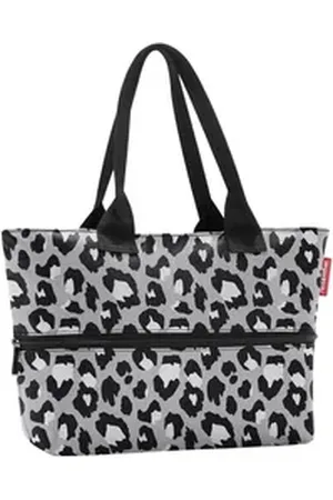 Reisenthel ® Tragetasche SHOPPER E1, 18 Liter, Grau, Schwarz, Weiß, (1-tlg), mit Reißverschluss, wasserabweisend grau|schwarz