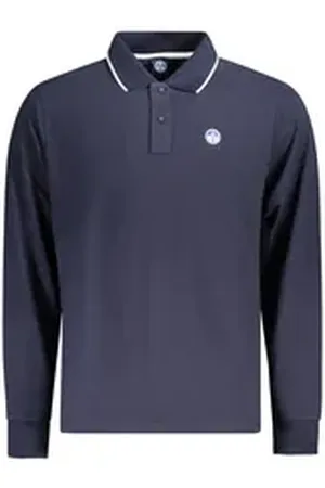 North Sails Poloshirt Elegantes Herren Langarm-Poloshirt in Blau mit M