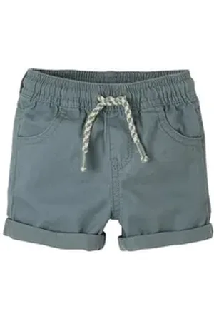 Vertbaudet Bermudas Jungen Baby Shorts mit Dehnbund Dehnbund grau|grün 74