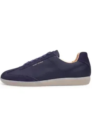 Henry Stevens Travis TIS Herrensneaker Sneaker Halbschuh Leder handgefertigt, sportlicher Freizeitschuh Herren blau 47 EU