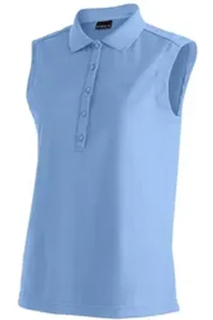 Maier Sports Poloshirt Ulrike sleeveless Damen Funktionsshirt, ärmelloses Freizeitshirt, Regular Fit blau 44