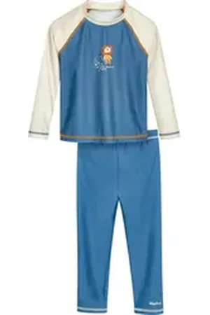 Playshoes Badeshorts Uv-Schutz Bade-Set Dschungel 1/1 Arm Und Legging blau 98/104 - ca. 3-4 Jahre