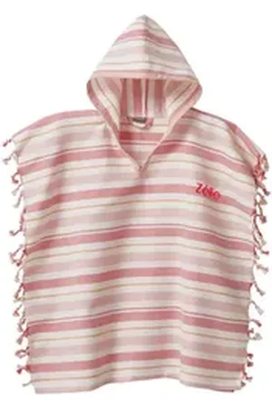 Vertbaudet Badeponcho Kinder Badeponcho, Baumwolle rosa 104/116