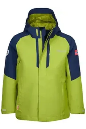 TROLLKIDS Funktionsjacke Skaland Wasserdicht blau|grün 92