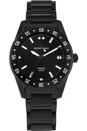 Jacques Lemans Keramikuhr Liverpool Herrenarmbanduhr schwarz