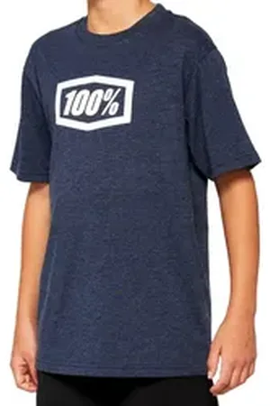 100% T-Shirt Icon Youth T-Shirt - Navy Heather (1-tlg) blau M
