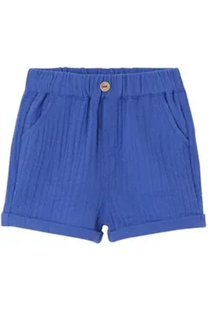 Vertbaudet Bermudas Baby Musselin-Shorts blau 74