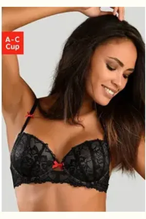 Lascana Push-up-BH mit Bügel und verführerischem Cut-Out vorne mittig, sexy Dessous schwarz 75
