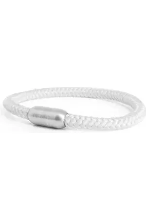 Akitsune Armband Silvus Nylon-Armband - Mattsilber - Weiß 17,50cm 17,50cm