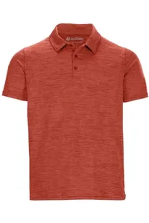 Killtec Poloshirt Poloshirt Lilleo mit Melange-Optik rot 2XL