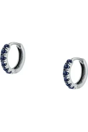 FAVS Paar Creolen Damen-Creolen 375er Weißgold Zirkonia (Paar) weiß