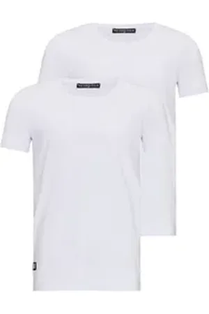 Redbridge T-Shirt 2er Pack Basic T-Shirts – Slim Fit, Rundhals weiß S