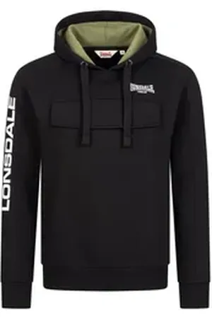 Lonsdale London Hoodie Herren Kapuzenpullover Rushen schwarz M