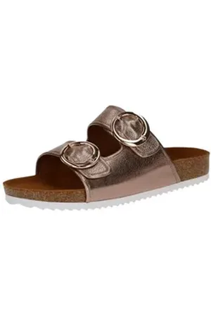 Caprice Pantoletten Leder Pantolette goldfarben 41 EU