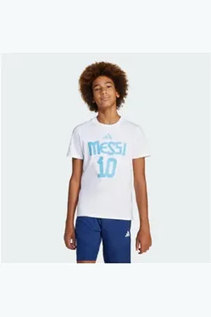 adidas Performance Fußballtrikot MESSI NAME AND NUMBER GRAPHIC KIDS T-SHIRT weiß 140