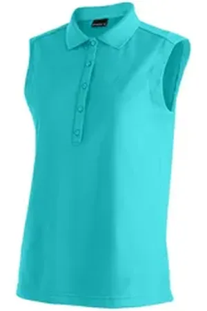 Maier Sports Poloshirt Ulrike sleeveless Damen Funktionsshirt, ärmelloses Freizeitshirt, Regular Fit blau 44