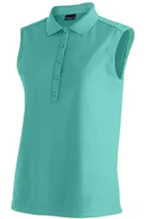 Maier Sports Poloshirt Ulrike sleeveless Damen Funktionsshirt, ärmelloses Freizeitshirt, Regular Fit blau 40