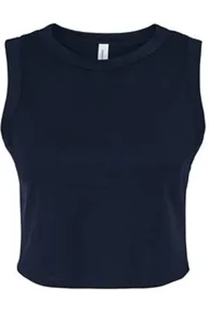 Bella + Canvas Tanktop Women ́s Micro Rib Muscle Crop Tank Damen Top XL