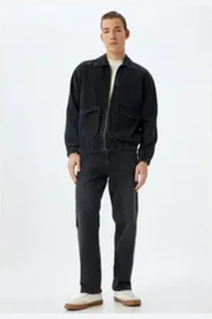 Koton Straight-Jeans Normale Leibhöhe Vintage Straight schwarz 32/30
