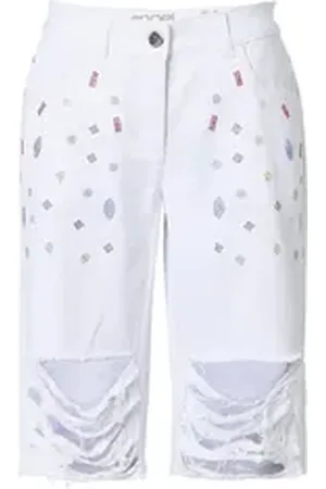 Angel of Style Angel of Style Regular-fit-Jeans Jeans-Bermuda Berry gerade Passform weiß 44