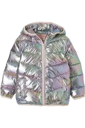 Vertbaudet Steppjacke Mädchen Light-Steppjacke mit Glanzeffekt grau 128