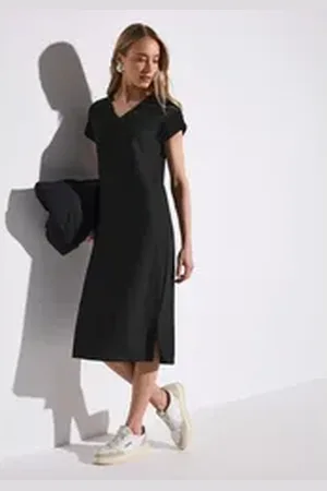 Street one Midikleid mit Rippstruktur schwarz 42