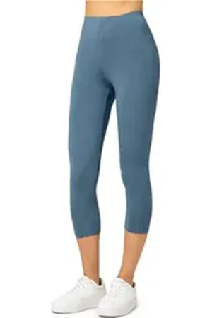 Merry Style Leggings Damen Caprihose 3/4 Hose MS10-144 (1-tlg) aus Viskose blau 3XL