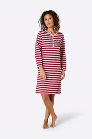 Comtessa Sleepshirt Sleepshirt grau|rot 52/54