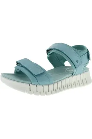 Ecco Damen Biom Sandale Keilsandalette blau 39 EU