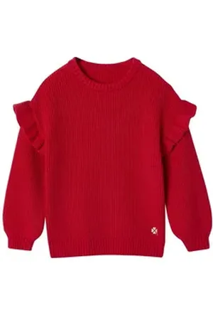 Vertbaudet Pullunder Mädchen Pullover rot 128