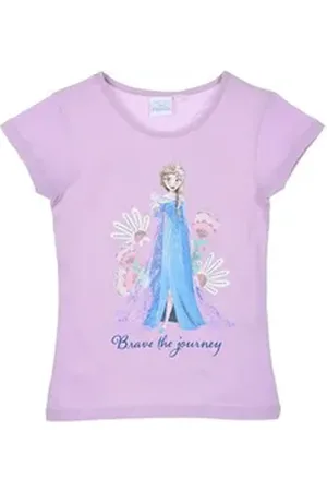Disney Frozen T-Shirt Elsa Kinder Mädchen T-Shirt lila 128