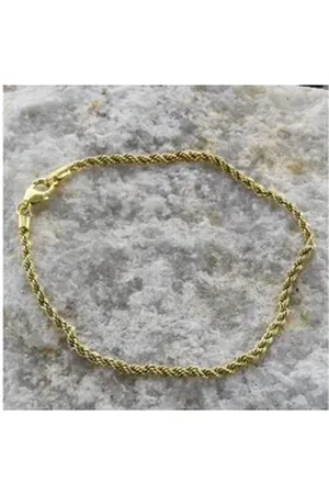 HOPLO Goldarmband Goldkette Kordelkette Länge 19cm - Breite 2,7mm - 585-14 Karat Gold
