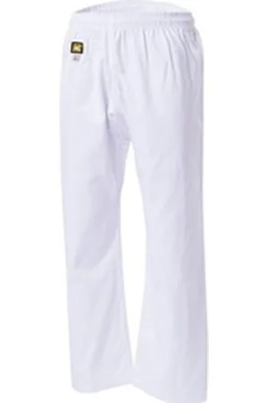 KWON Sporthose Karatehose Traditional 8 oz weiß Kampfsporthose Hose Karate Krav Maga (1er Pack) Taedo 100 Prozent Baumwolle 190