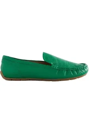 Next Forever Comfort® Runde, schmale Lederschuhe Slipper (1-tlg) grün 37,5 EU