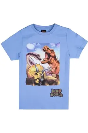 DINO WORLD T-Shirt Dinosaurier Dinobande T-Shirt blau (1-tlg) blau 104