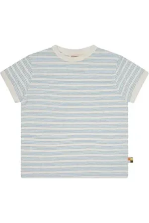 loud + proud T-Shirt Streifen mit Leinen blau 110/116