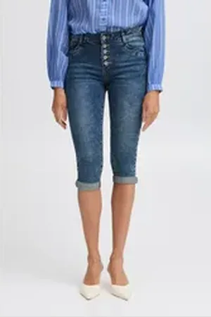 B YOUNG Relaxhose BYBXKAILY Stylische Capri Hose blau 40
