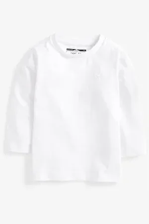 Next Langarmshirt Einfarbiges Shirt (1-tlg) weiß 74-80 (9-12 Mon.)