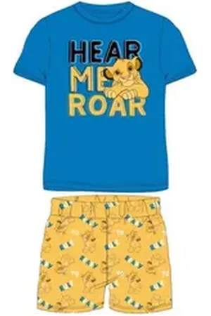 Disney Pyjama Kurzer König der Löwen Pyjama „Hear Me Roar“, 100% Baumwolle, 98–128 (Set, 2 tlg) blau 110
