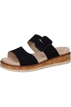 Caprice Pantoletten Veloursleder Pantolette blau 39 EU