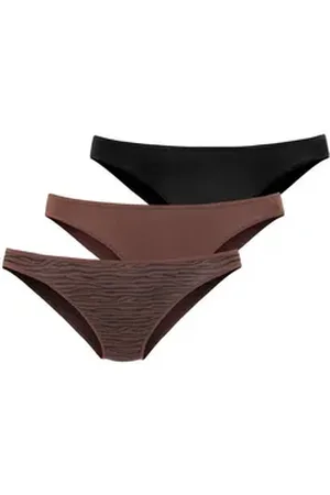 Lascana Bikinislip aus hochwertiger Modal-Qualität (3er-Pack) braun|schwarz 40/42