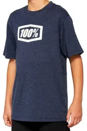 100% T-Shirt Icon Youth T-Shirt - Navy Heather (1-tlg) blau L