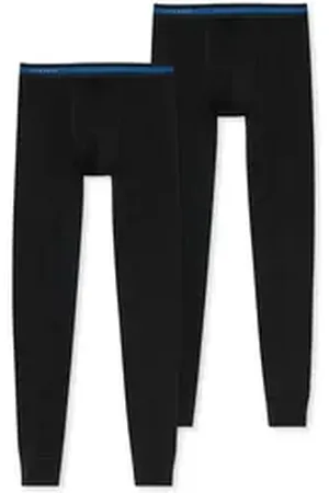 Schiesser Lange Unterhose 95/5 (2-St) long john unterwäsche schwarz 152